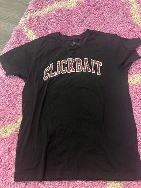 CLICKBAIT Black Graphic Tee